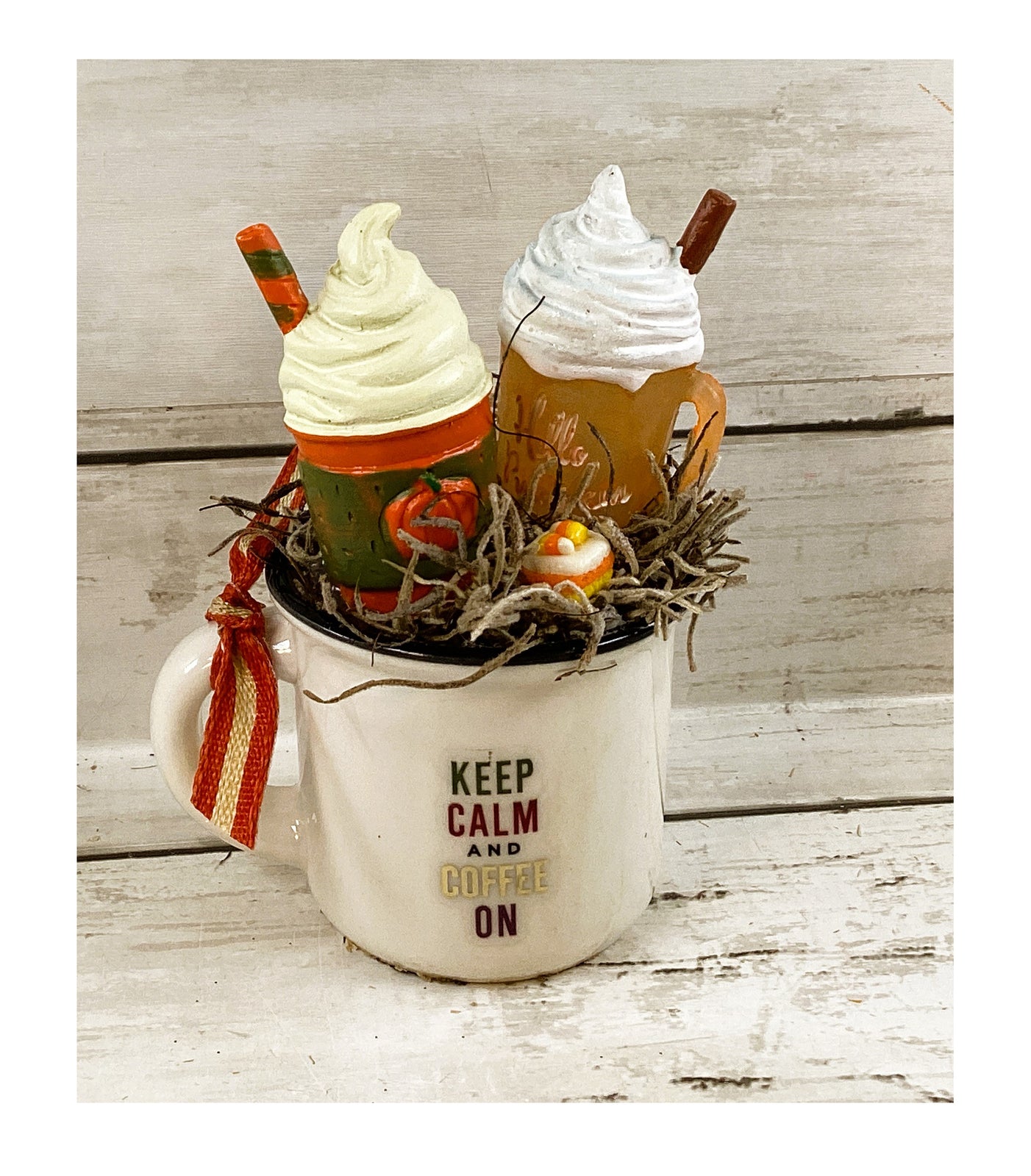 AGD Fall Decor - Fairy Garden Pumpkin Spice Latte Espresso Mug