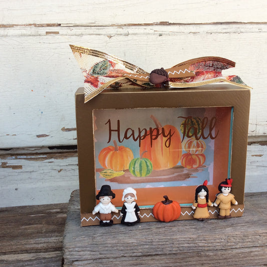 AGD Fall Decor - Happy Fall Pilgrim Box Sign