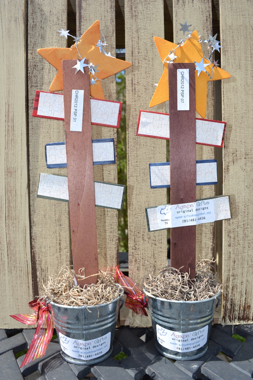  AGD CHRISTmas Decor - Prim Bethlehem Stable - PSP #3 2pc. Set