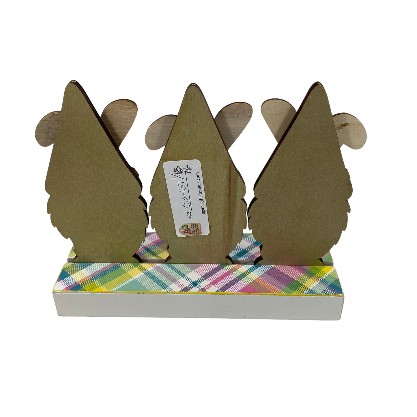 AGD Easter Decor - Happy Easter Wood Gnomes Display