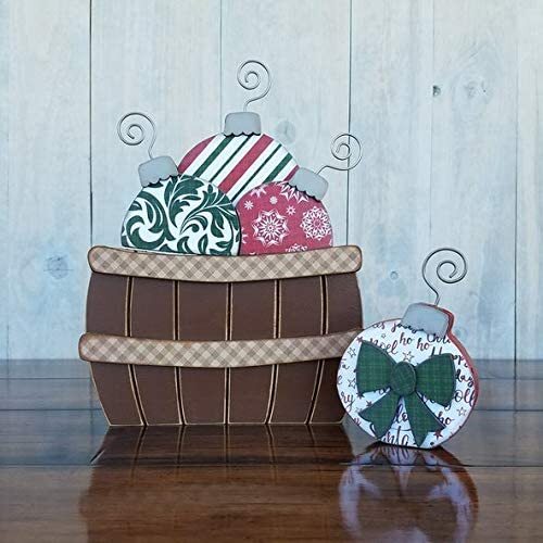 FD Christmas Craft Decor - DIY Wood Ornaments 4pc Set