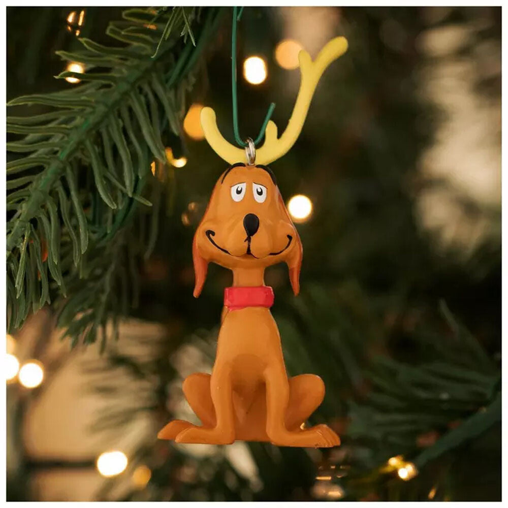 Hallmark Christmas Decor - Dr Seuss Grinch Lu Max 3-D Ornaments 2pc Set