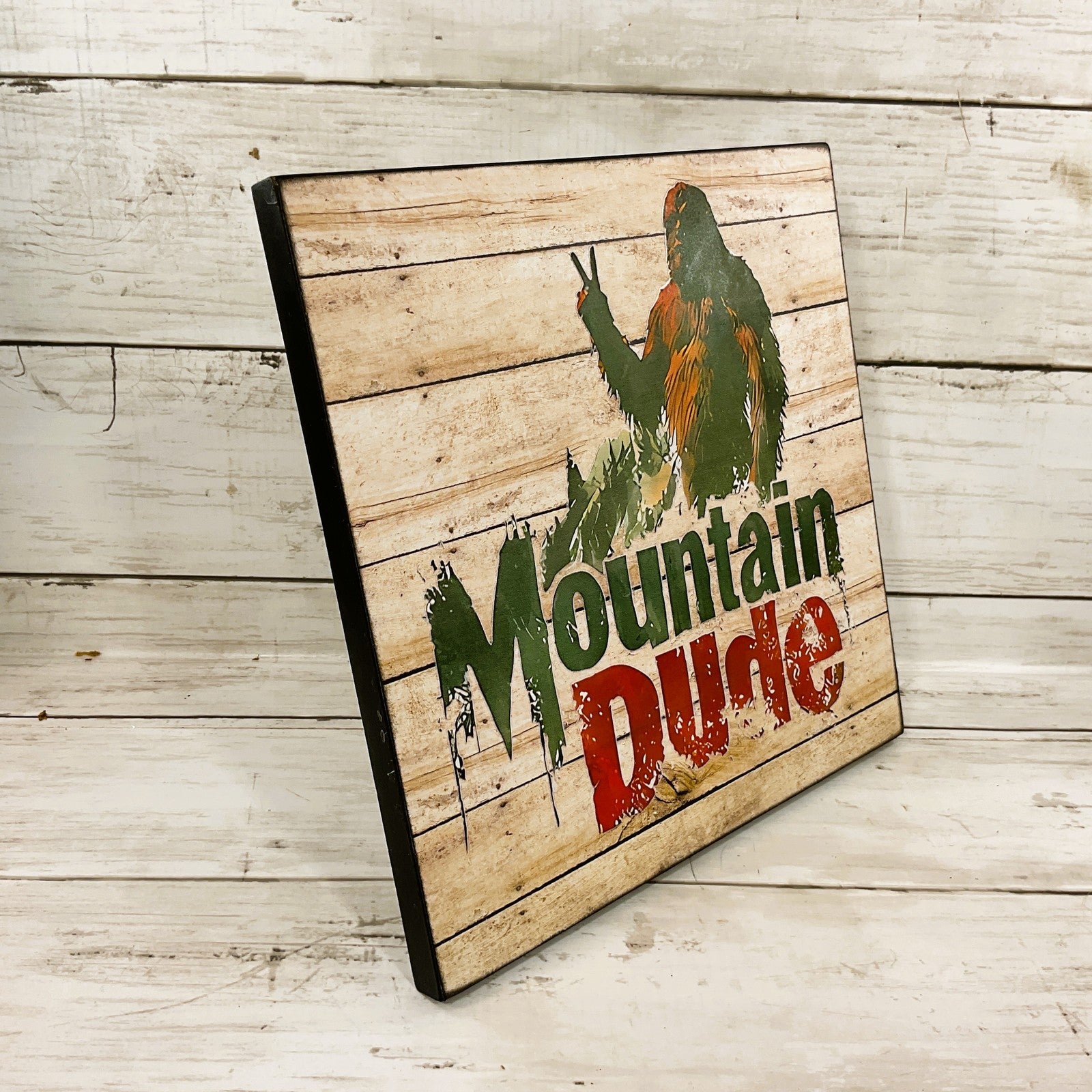 AGD Bigfoot Decor - Mountain Dude Easel-back Tabletop Sign