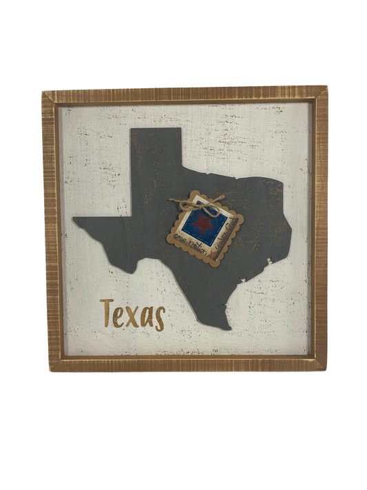 AGD Patriotic Decor - One Nation Under GodTexas 3-D Wood Box Sign