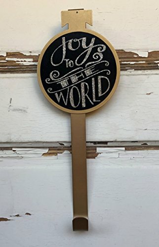 AGD Christmas Decor - Black Joy to the World Wreath Door Hanger