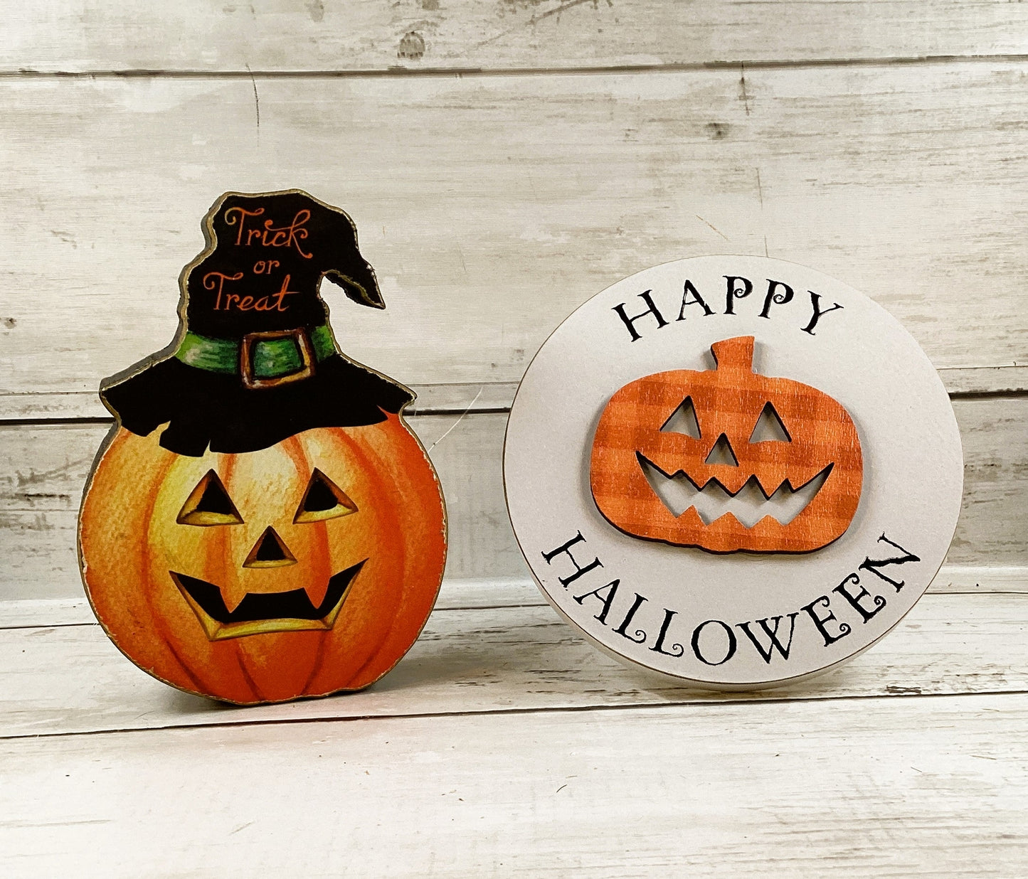 PBK CWI Halloween Decor - Jack O Lantern Theme Tier Tray 2pc Set