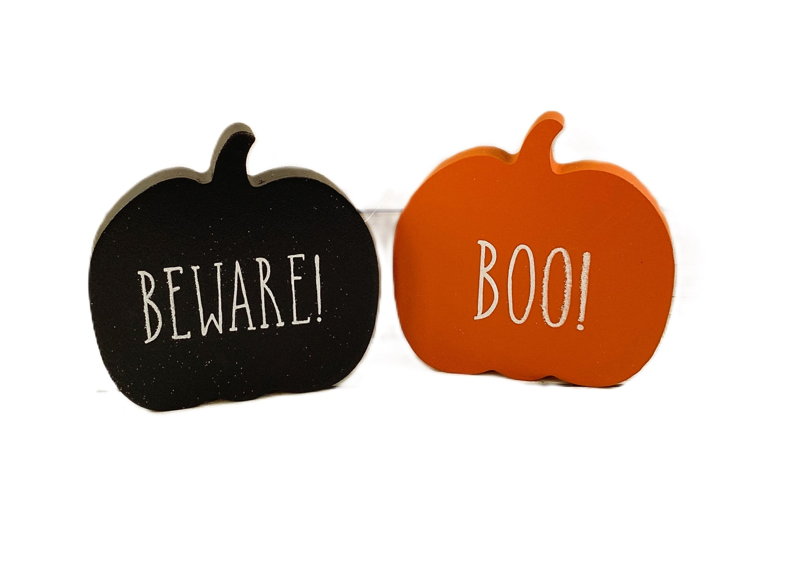 CP Halloween Decor - Mini Boo Beware Pumpkins 2pc Set