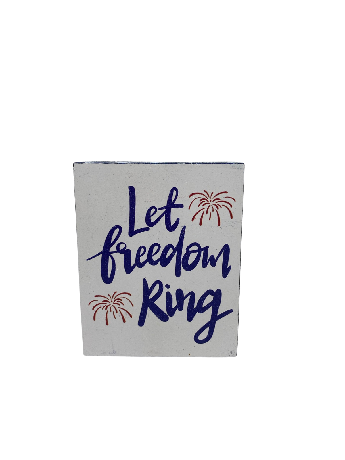 AGD Patriotic Decor - Gnome Let Freedom Ring Box Sign 3pc Set