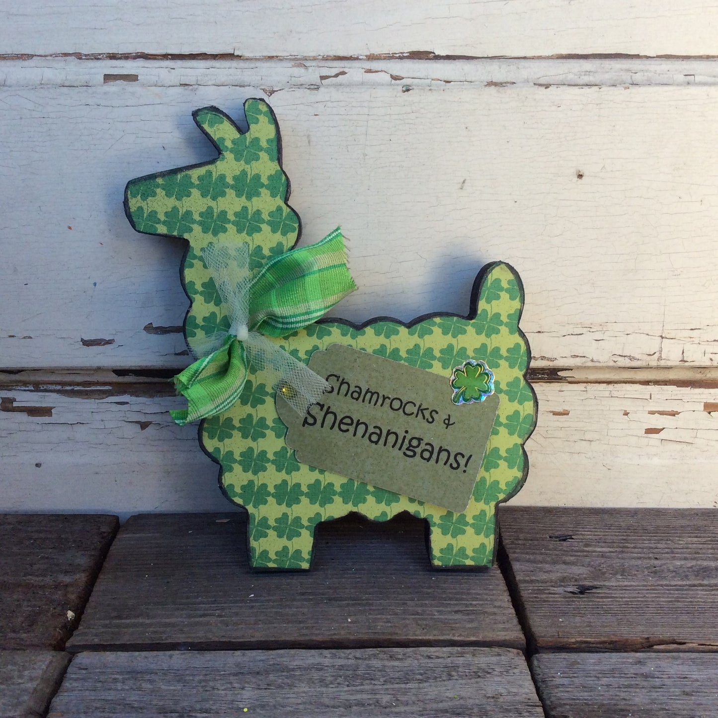 AGD St Patrick's Decor - Shamrocks & Shenanigans Chunky Llama