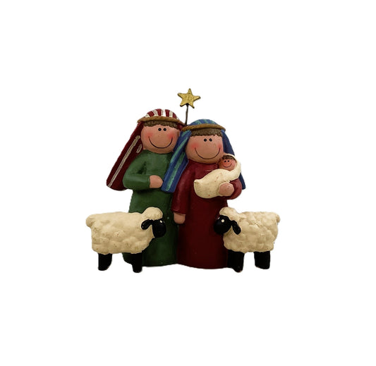 Blossom Bucket Christmas Decor - Holy Family Nativity by Suzi