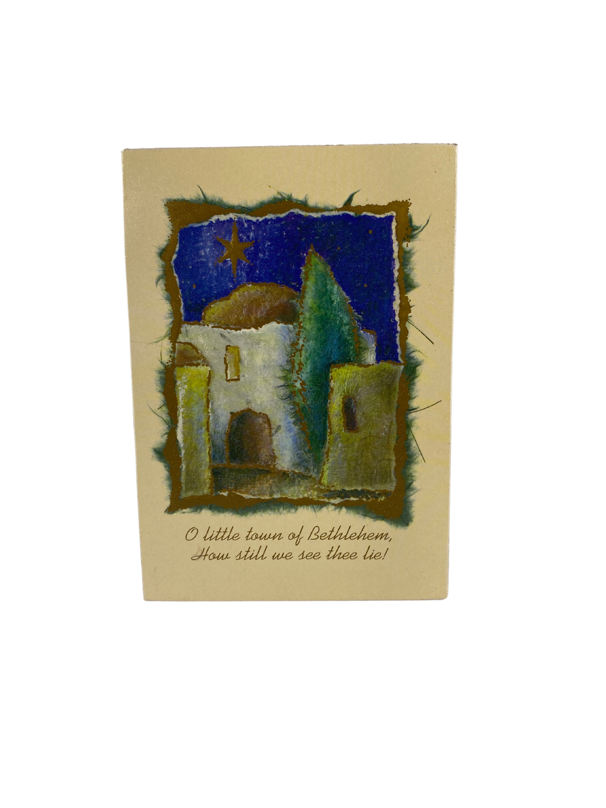 AGD Christmas Decor - Farmhouse Joy To The World Nativity Block Sign