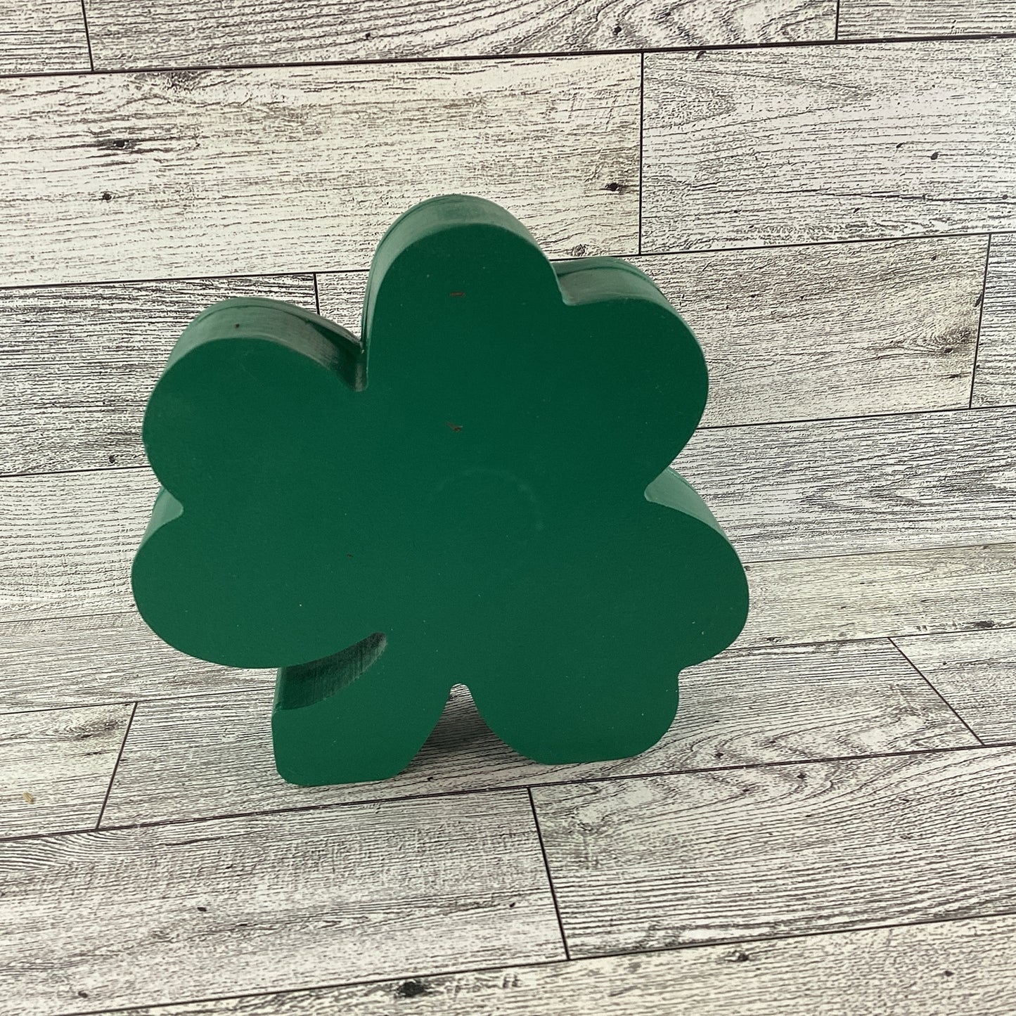 AGD Saint Patrick Decor - Irish Shamrock Chunky Wood Shaker Sitter