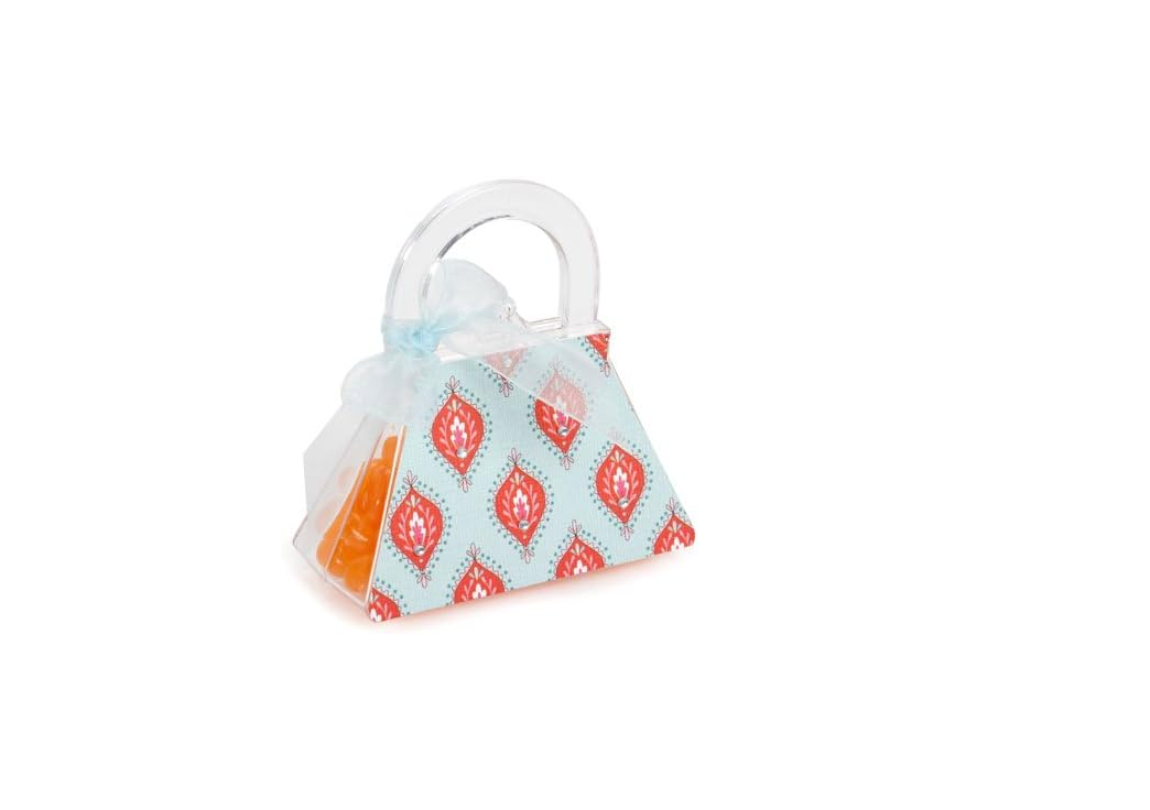 Darice Party Supply - Clear Plastic Favor Box - Mini Purse 12pc Set