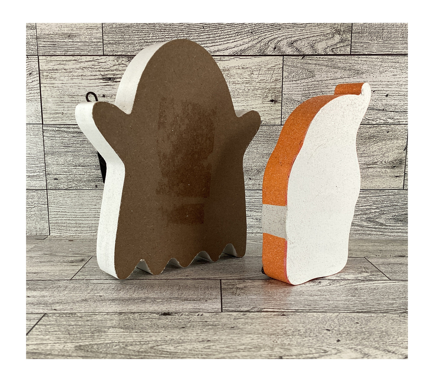 AGD Halloween Decor - Candy Corn Chunky Gnome and Ghost 2pc Set