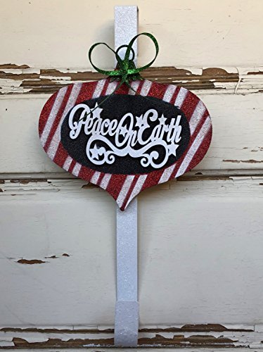 AGD Christmas Decor - Designer Peace on Earth Bulb Wreath Door Hanger