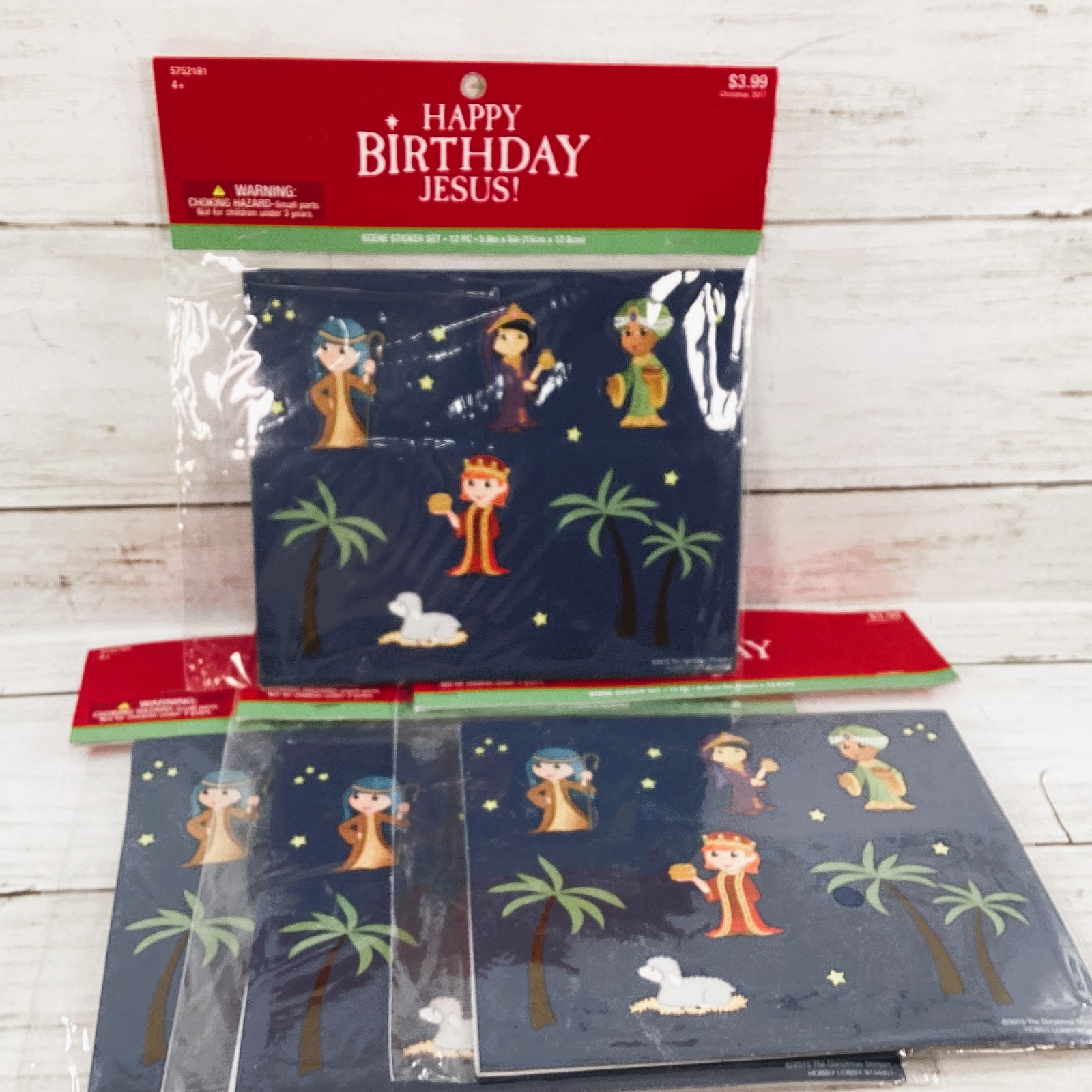 HL Craft Supply - Happy Birthday Jesus Sticker Scenes Classroom Pack