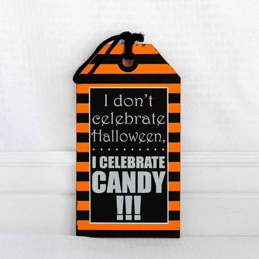 Adams & Co. Halloween Decor - Celebrate Candy Tag Ornament