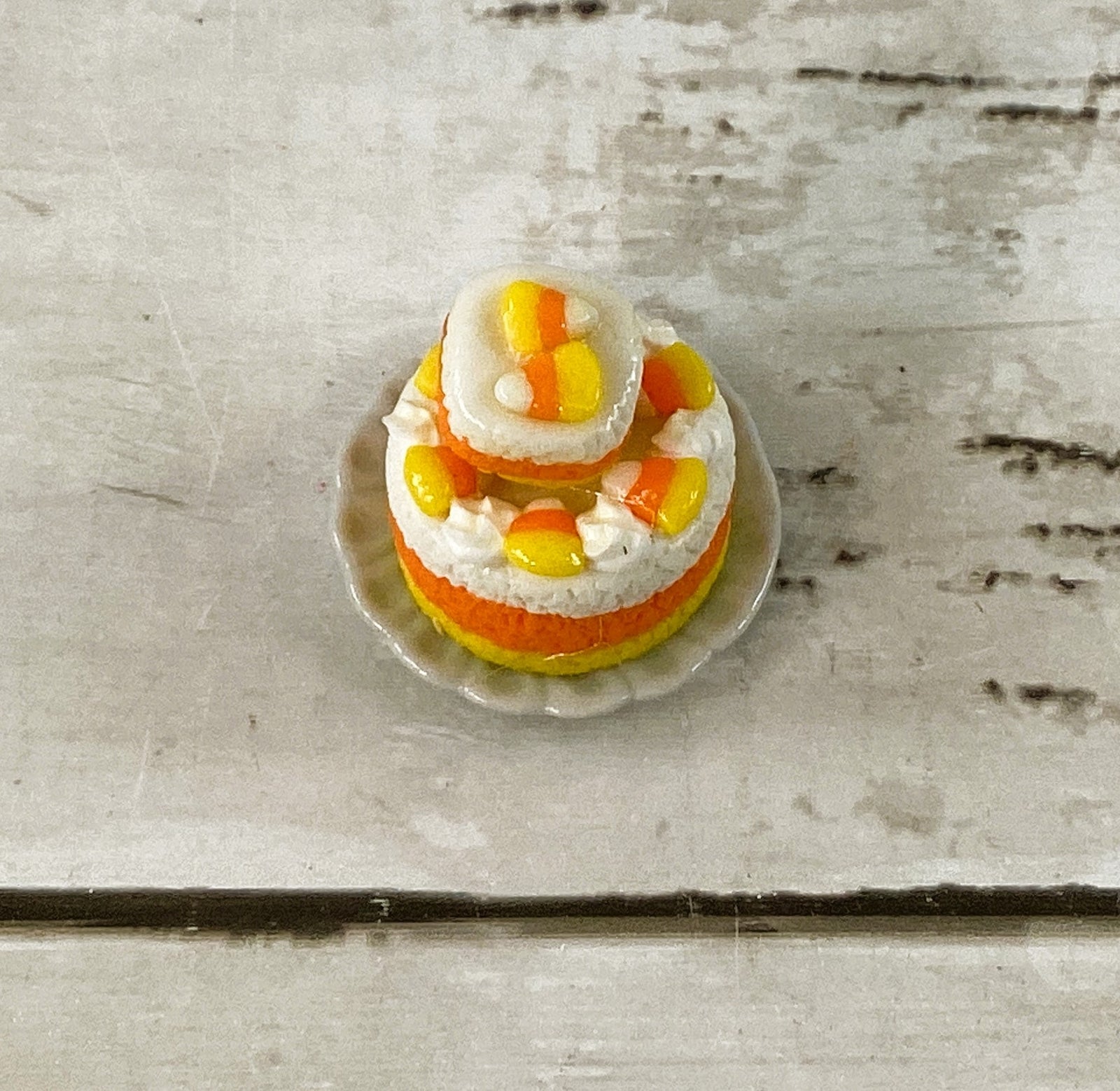 AGD Fall Decor - Miniature Candy Corn Harvest Cake Dessert Display
