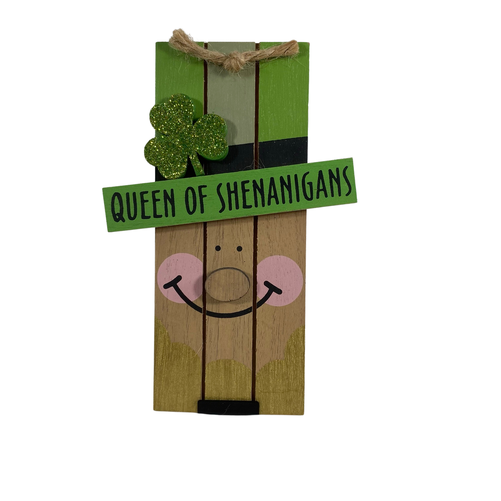 AGD St Patrick's Decor - Queen of Shenanigans Tiered Tray Sign