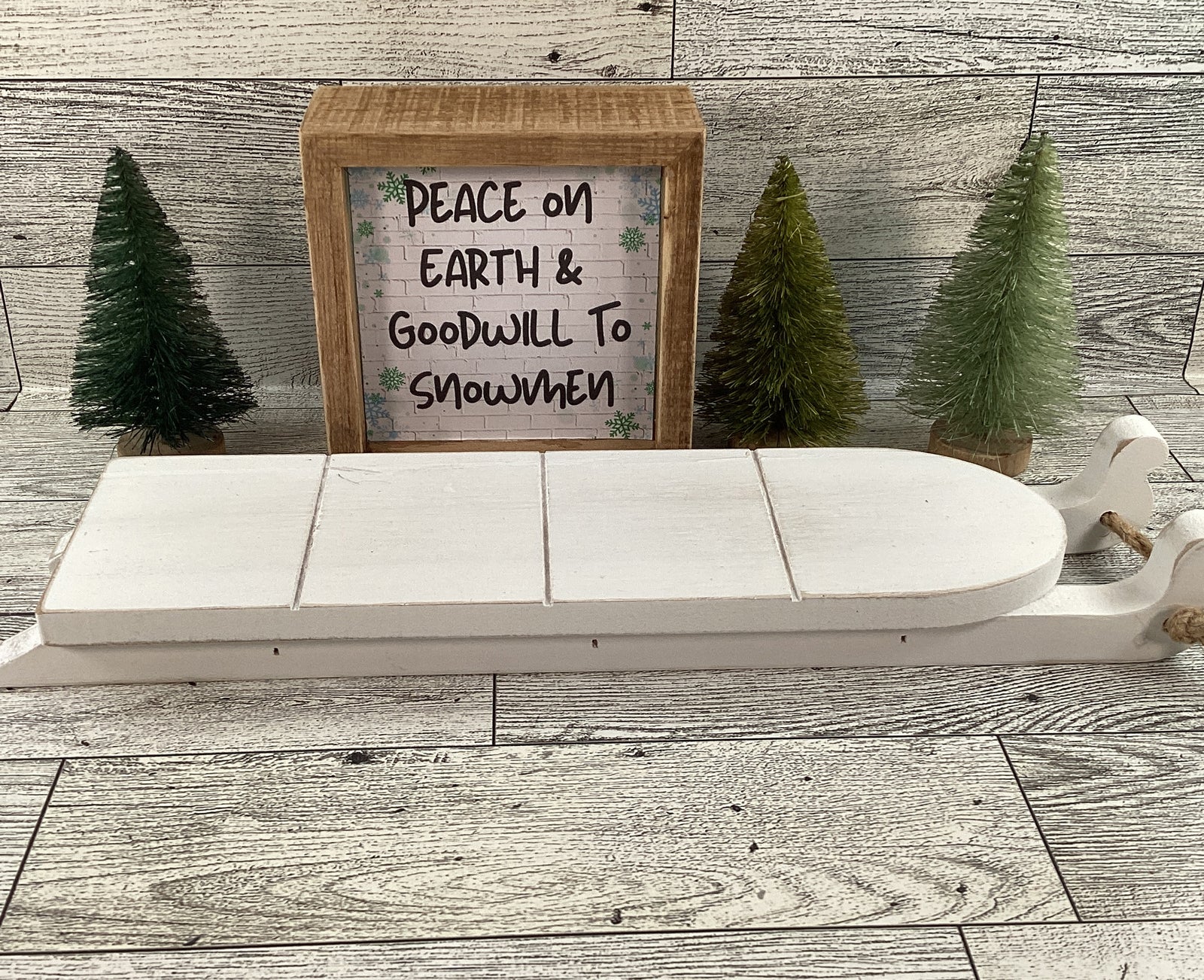 AGD Christmas Decor - Peace on Earth Goodwill Snowmen Nativity SLED Set