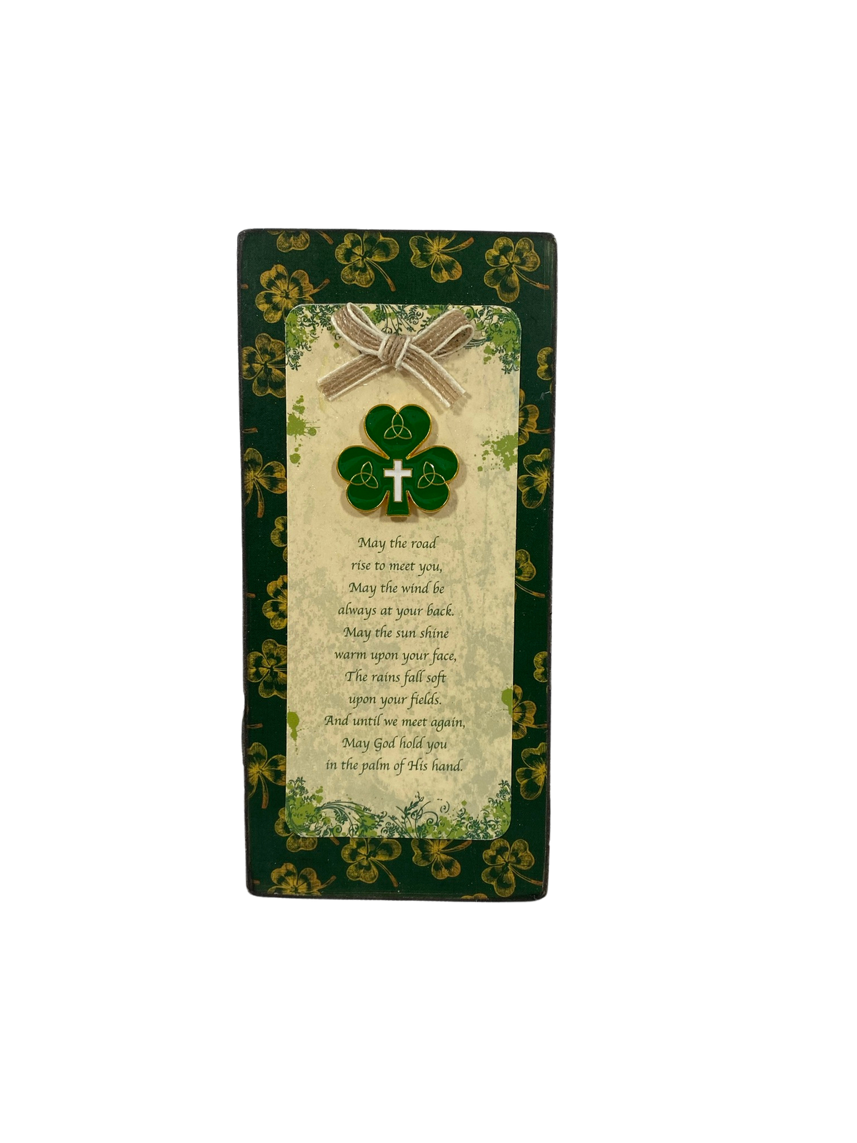 AGD St Patrick's Decor -  Irish Poem Proverb Prayer Prim Box Sign