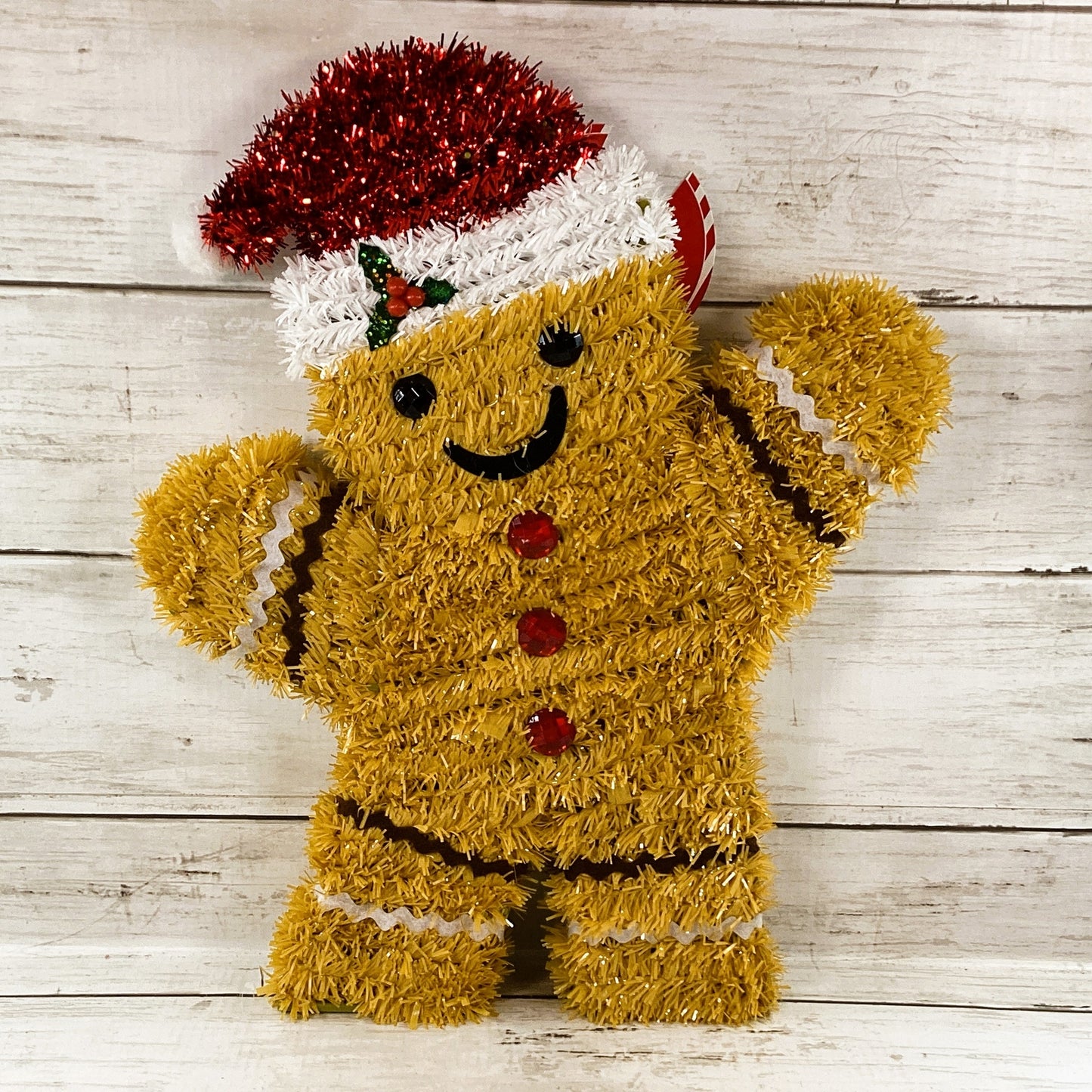 DT Christmas Decor - 3D Standing Tinsel Gingerbread Man 12inch tall