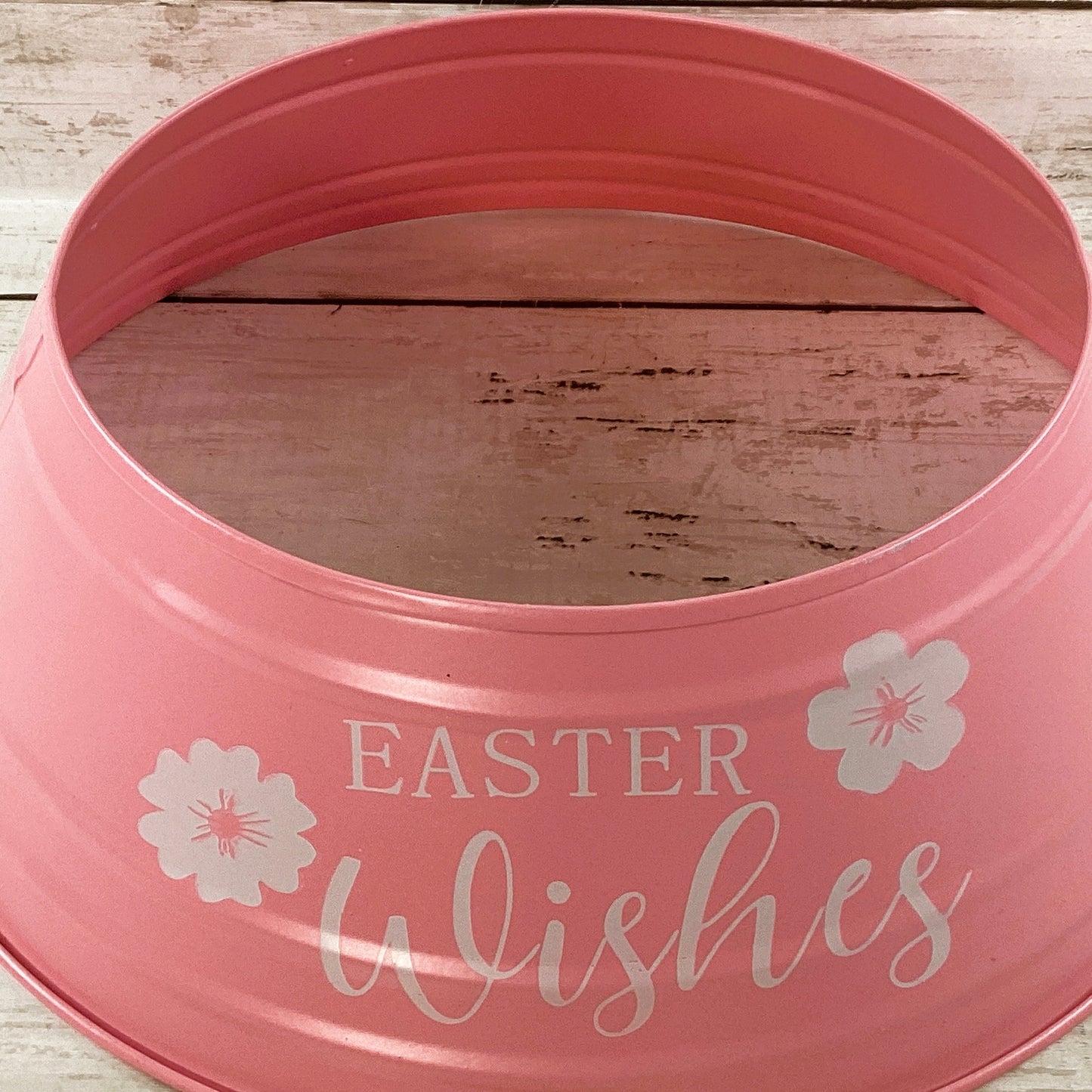 DT Easter Decor - Small Pink Easter Wishes Tabletop Tree Collar