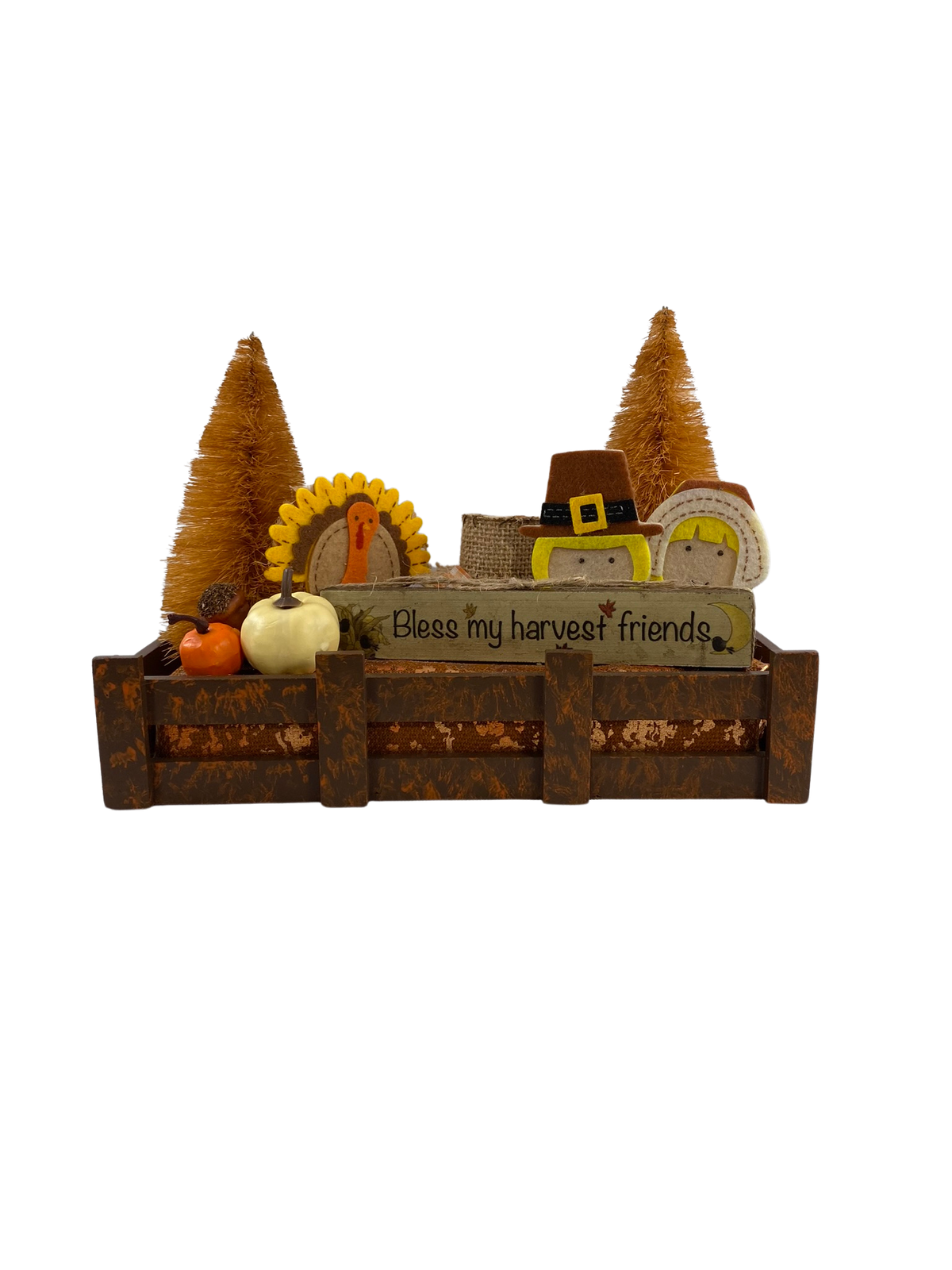 AGD Harvest Friends Wood Crate Tabletop Display