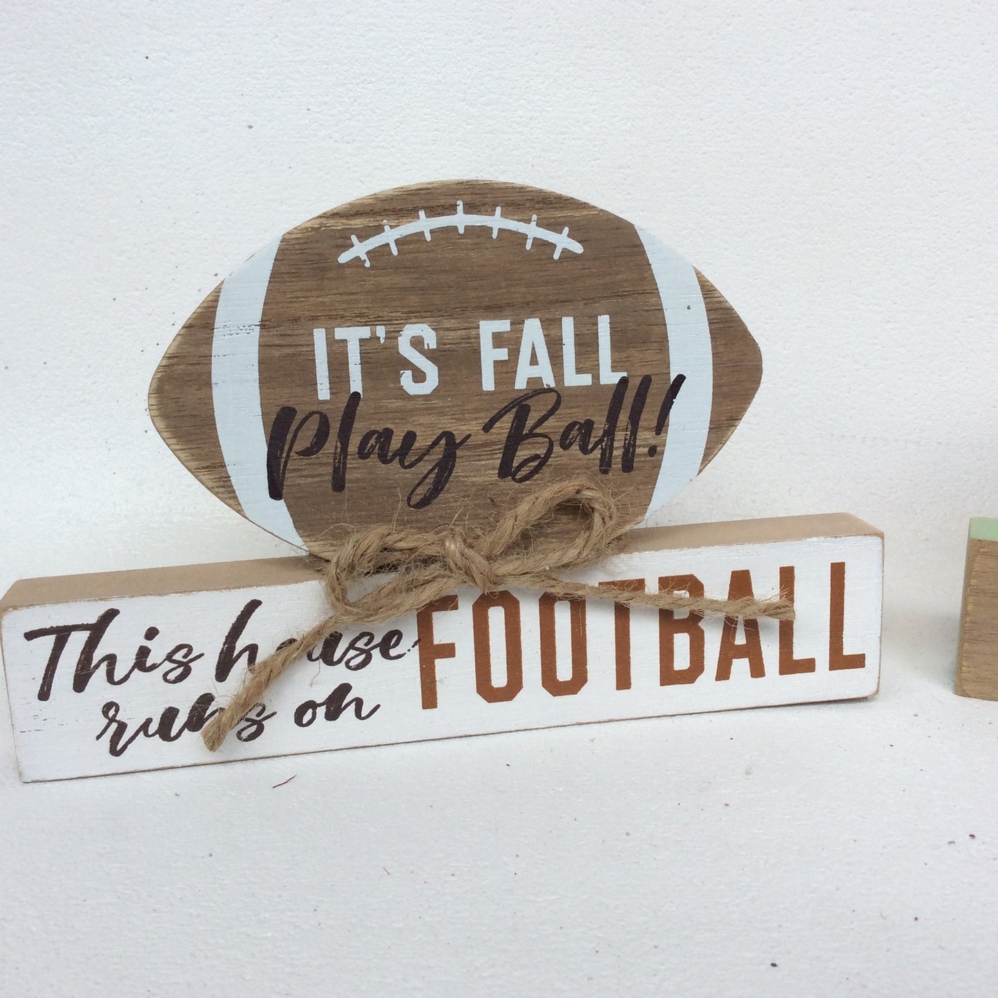 AGD Fall Decor -  Turkey Pie Football Season Signs 2pc Set