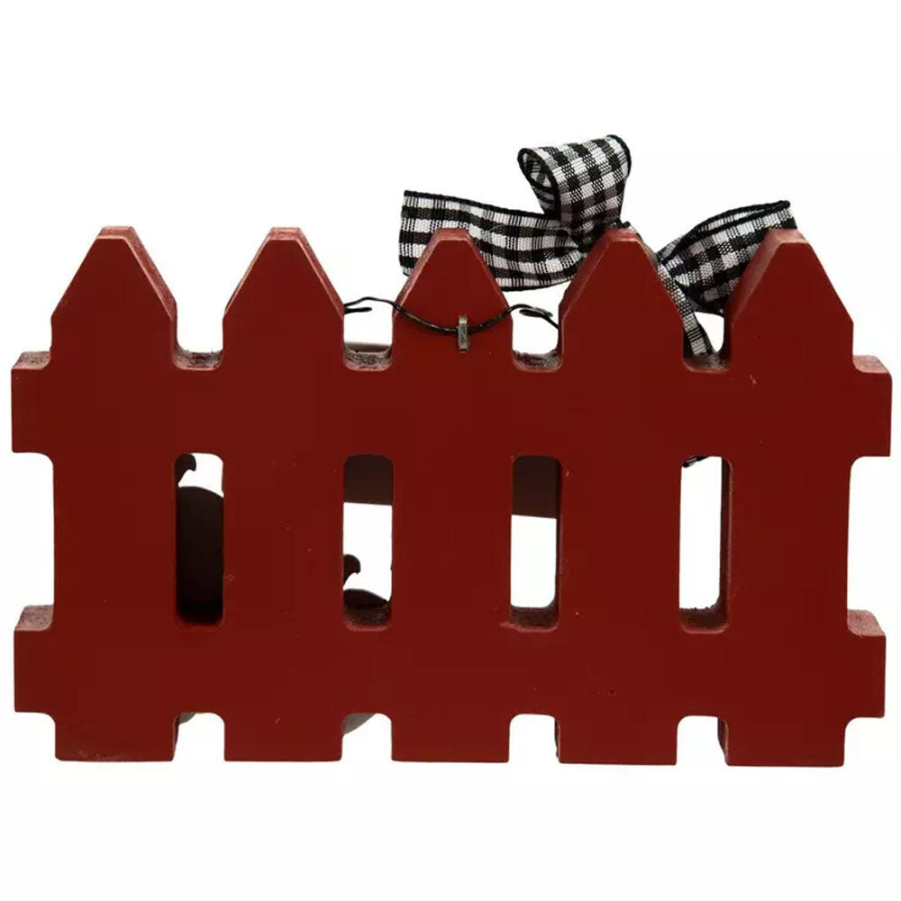 HL Fall Decor - Apple Chunky Wood Fence Tier Tray Decor