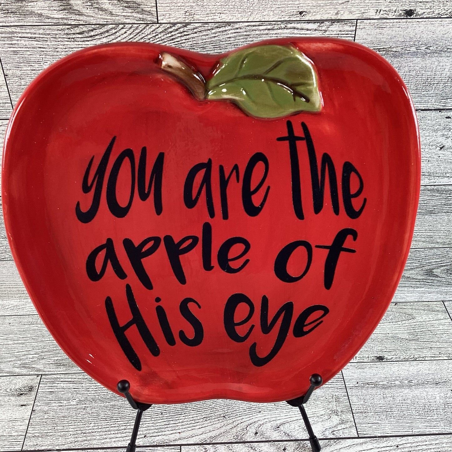 AGD School Decor - Ceramic Apple of His Eye Easel Display