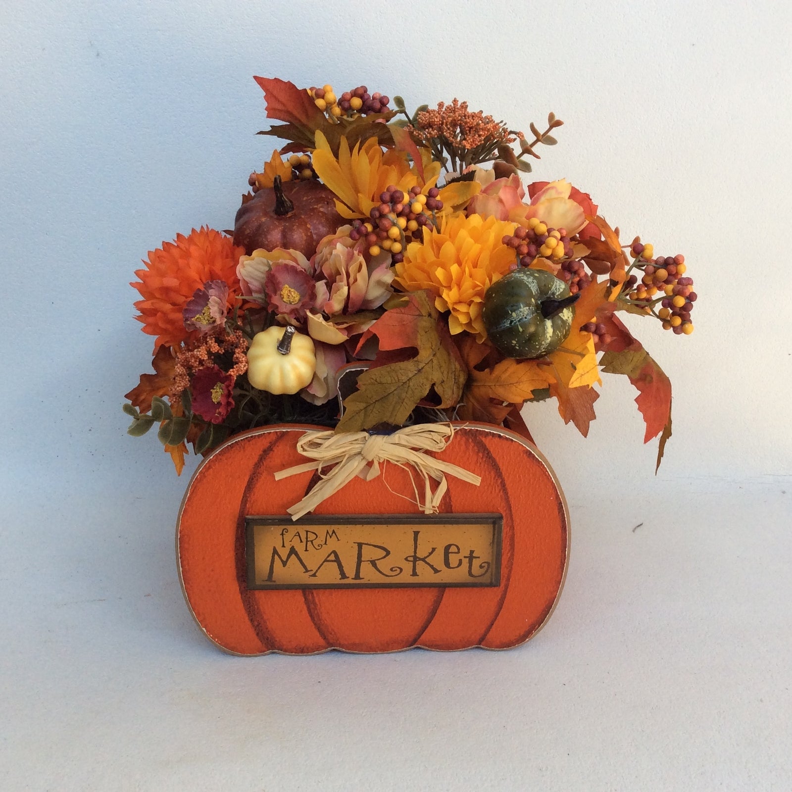 AGD Fall Decor - Farm Market Pumpkin Artificial Floral Display
