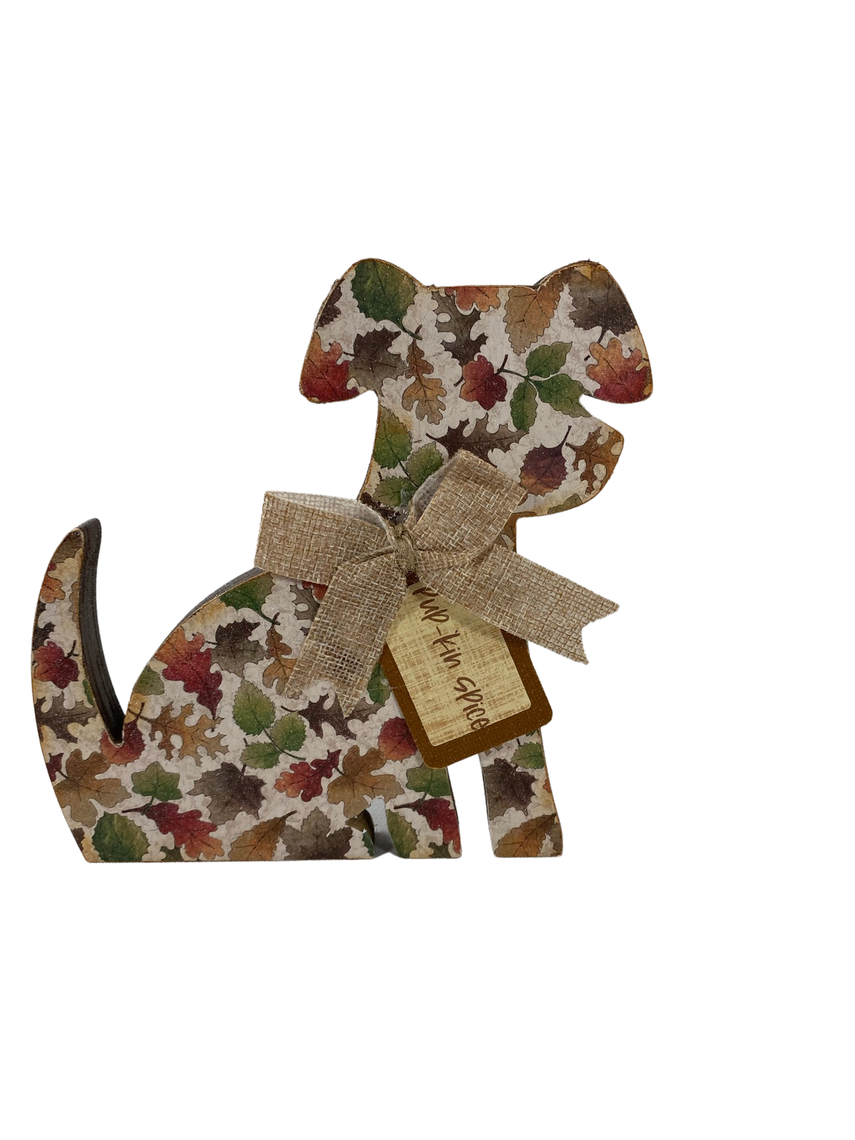 AGD  Fall Decor -Pup-kin Spice Claw Latte Wood Cat Dog 2pc Set