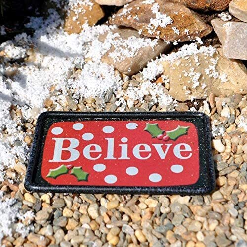 MW Studio M Fairy Garden Decor- Miniature Christmas Believe Mat Sign