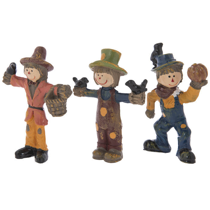 HL Fall Craft Decor - Miniature Resin Harvest Gnomes 3pc Set