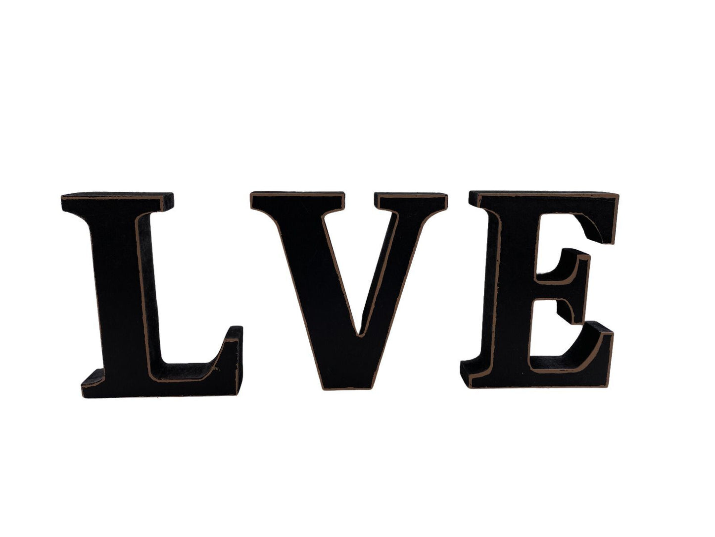 AGD Halloween Decor - Prim Wood Candy Corn Love Word Tabletop Display