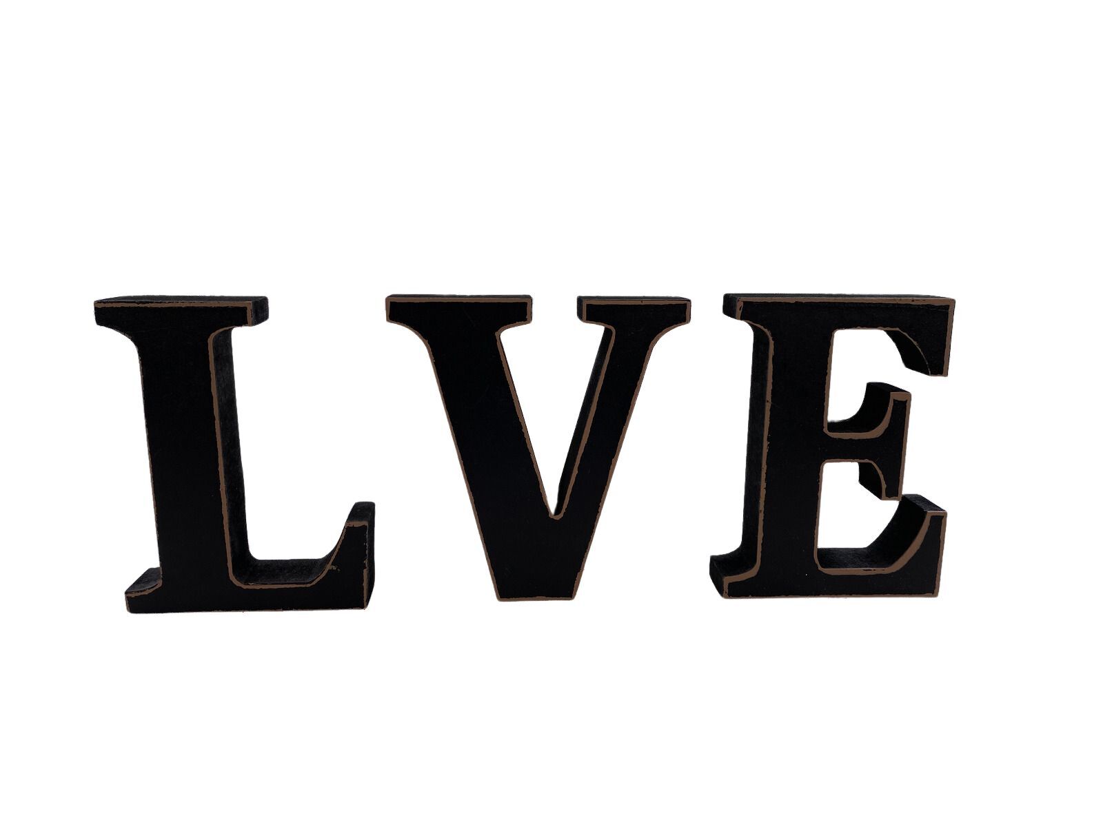 AGD Halloween Decor - Prim Wood Candy Corn Love Word Tabletop Display