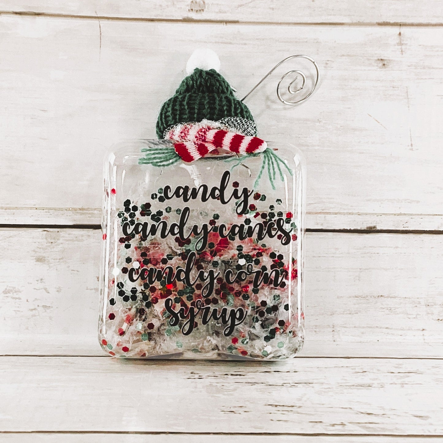 AGD Christmas Decor - Elf Candy Cane Corn Syrup Fillable Ornament