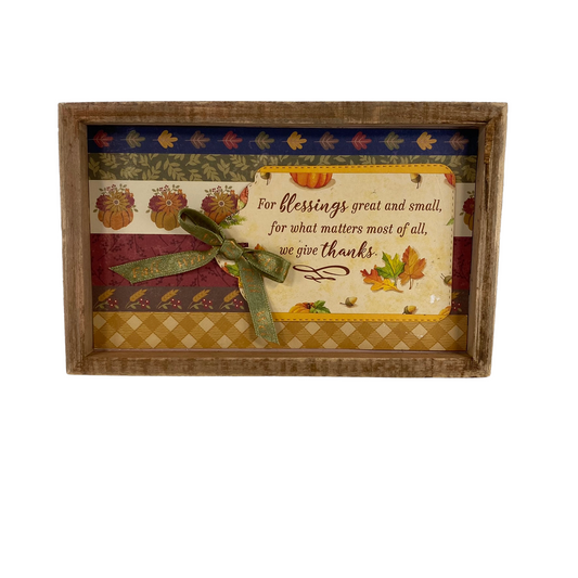 AGD Fall Decor - Great and Small Give Thanks Inset Sign