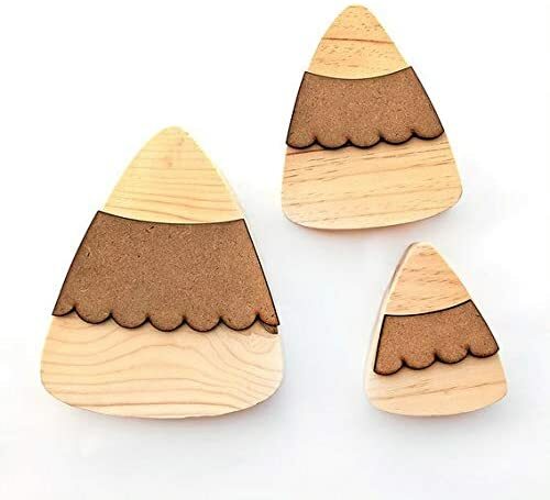 FD Halloween Craft Decor - DIY Wood Candy Corn 3pc Set
