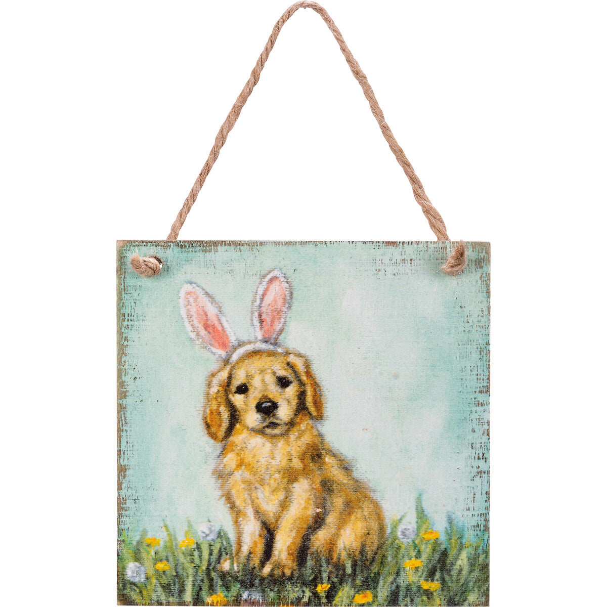 PBK Easter Decor - Bunny Ear Animals Ornaments Signs 4pc Set