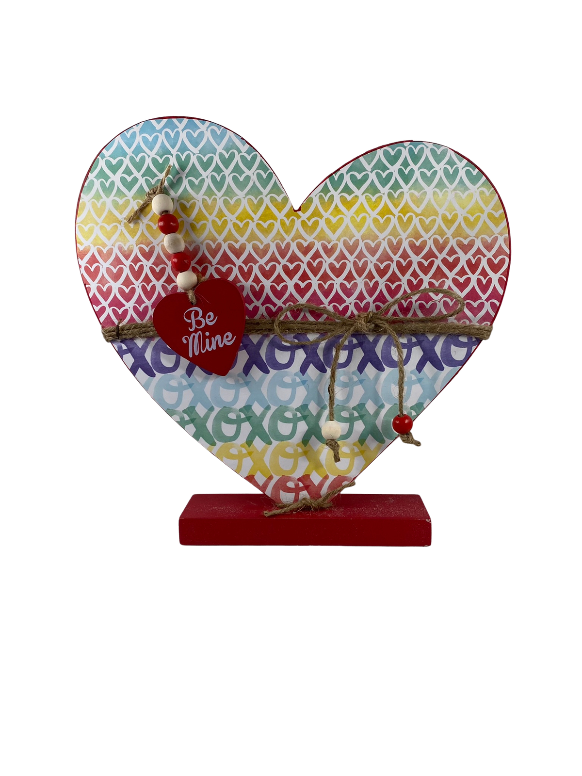 AGD Valentines Decor - Valentines Decor - Be Mine Heart Table Sitter 12inch