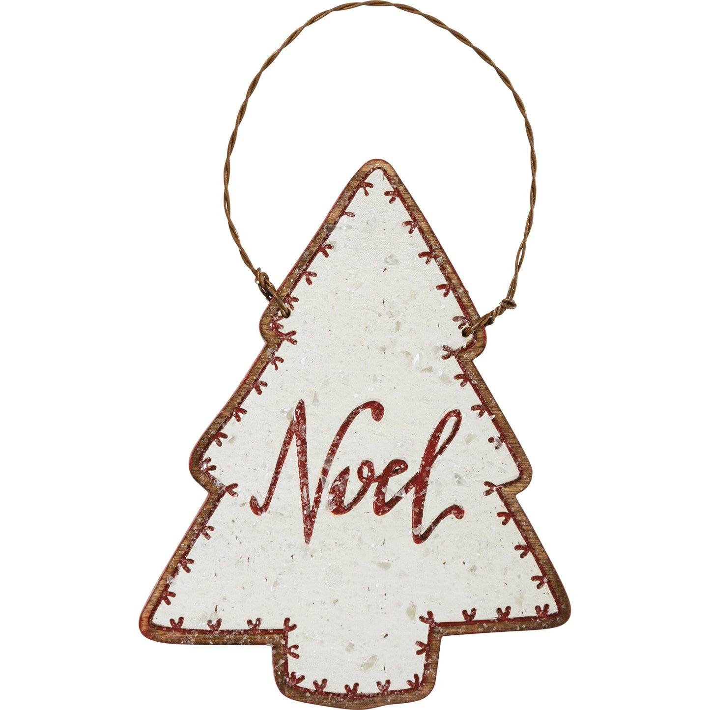 PBK Christmas Decor -  Peace Joy Noel Wood Cookie Ornaments 3pc. Sets