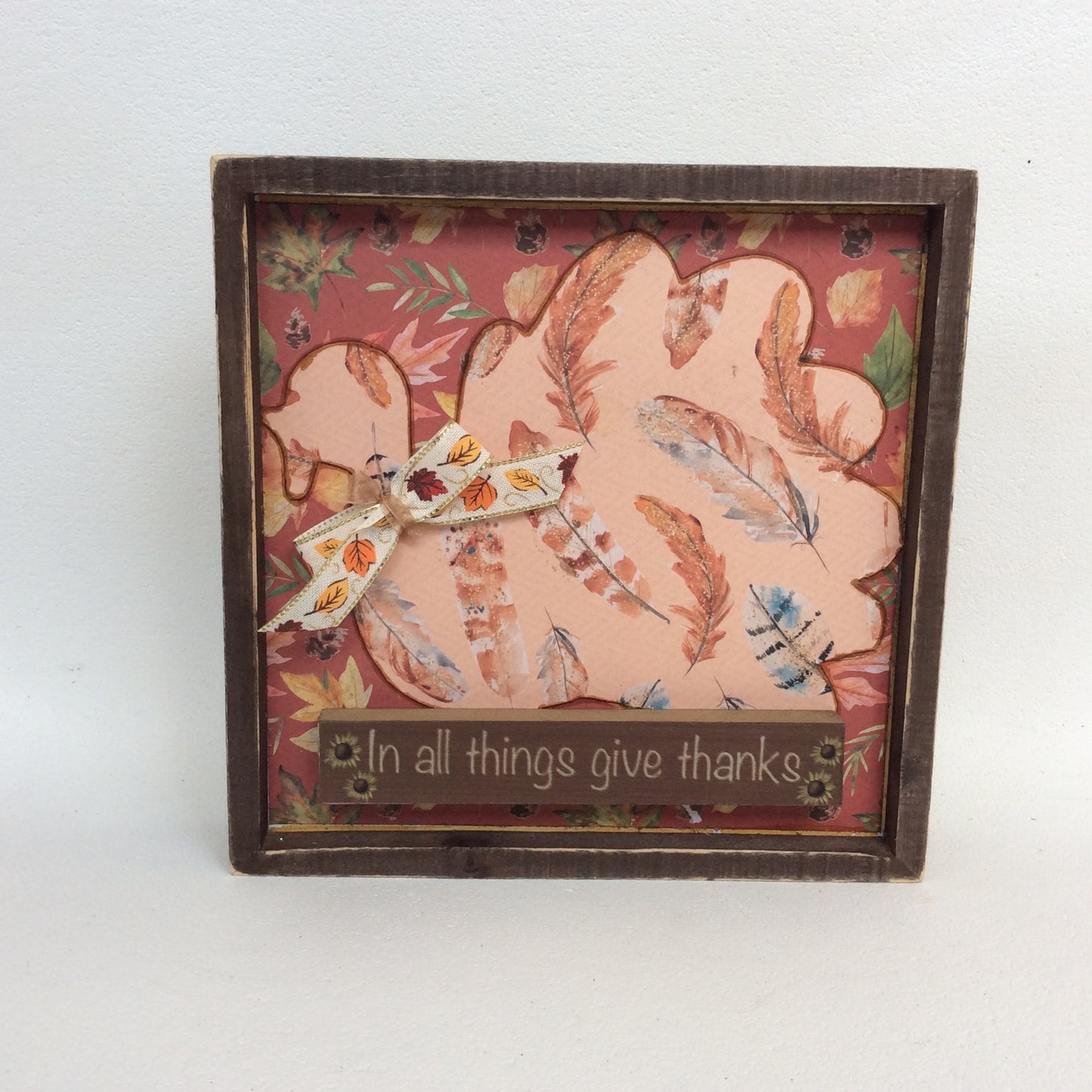 AGD Fall Decor - In All Things Give Thanks Turkey Inset Sign