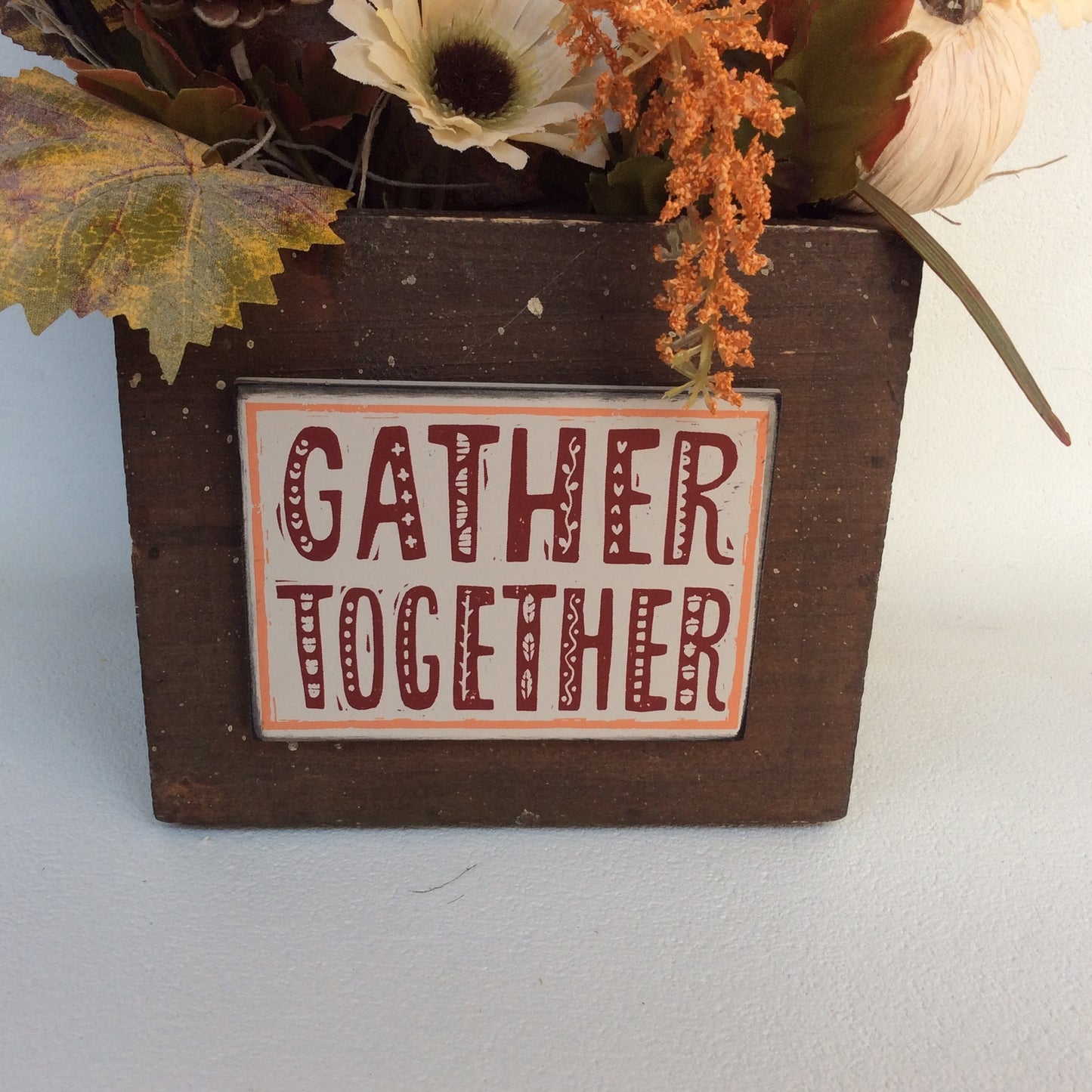 AGD Fall Decor -  Farmhouse Gather Together Floral Flower Box Display
