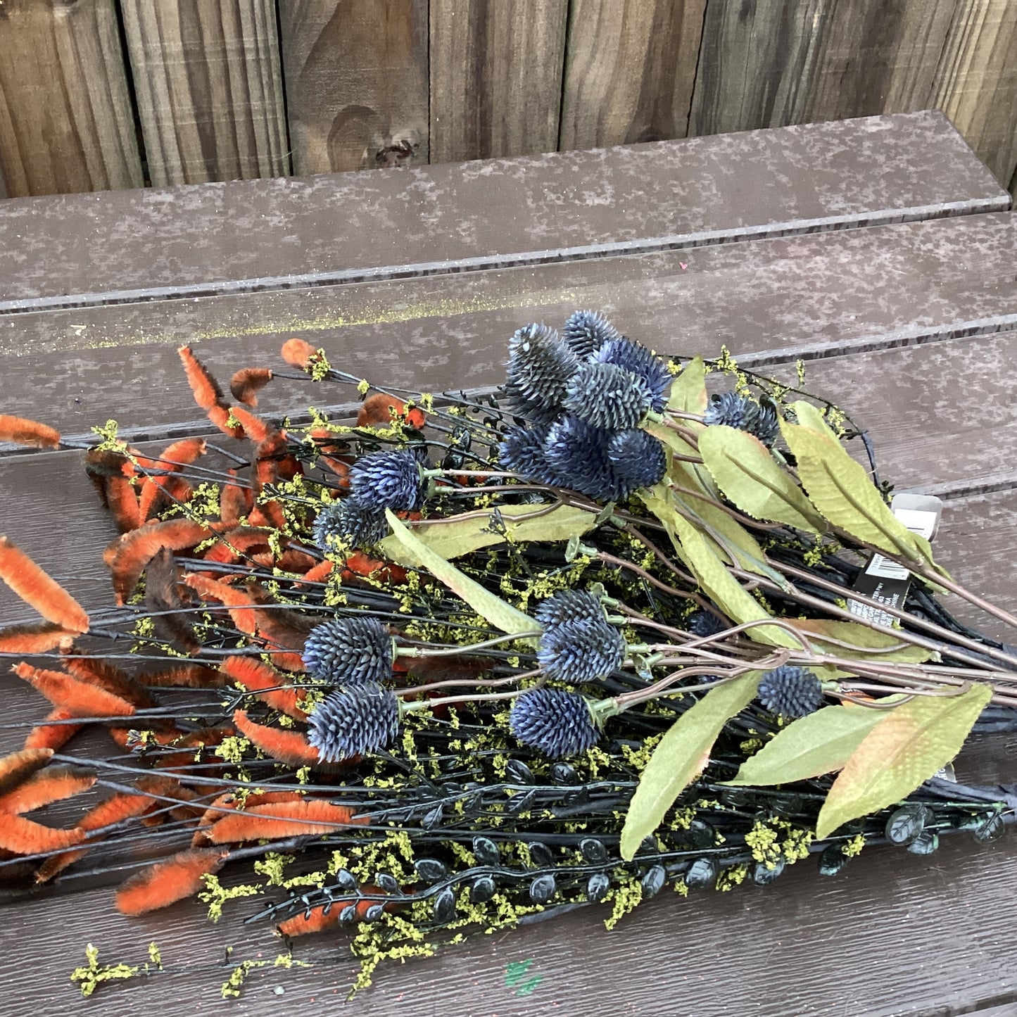 Michaels Halloween Craft Supply - Copper Heather Cattails Floral Stems 4pc