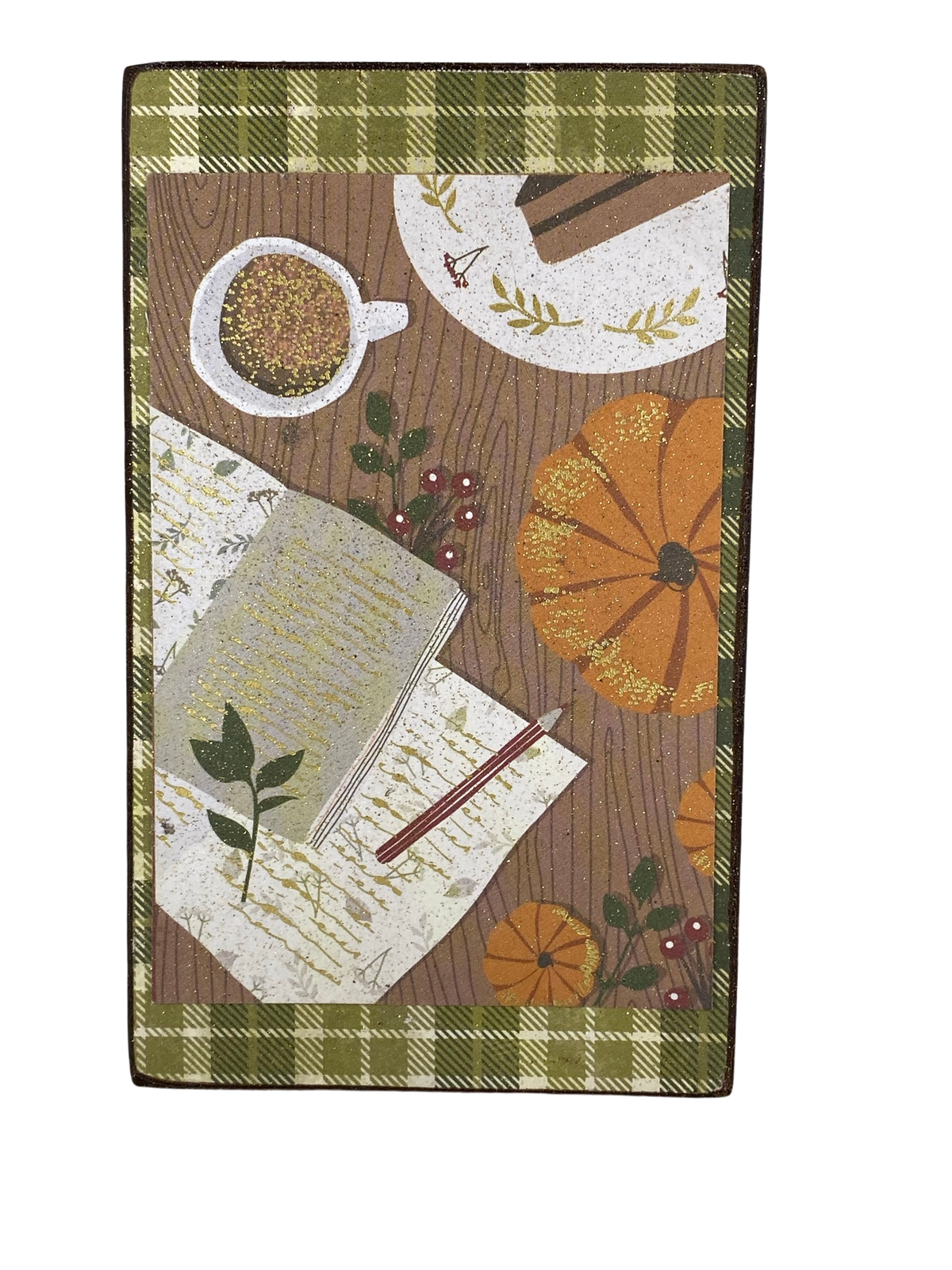 AGD Fall Decor - Pumpkin Spice Everything Nice Reversible Wood Block Sign