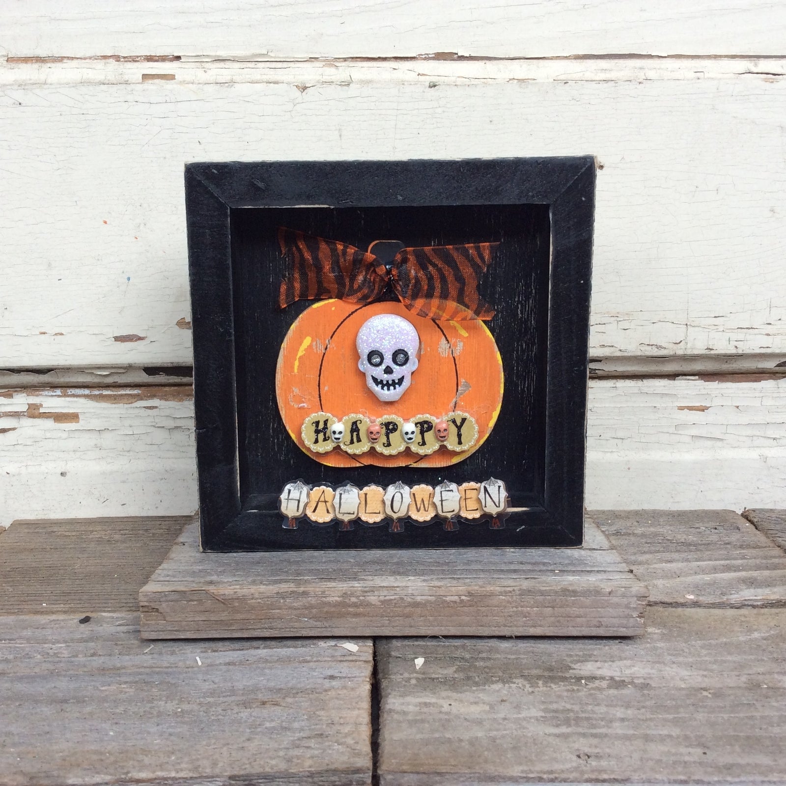 AGD Halloween Decor - 3-D Sugar Skull Box Sign