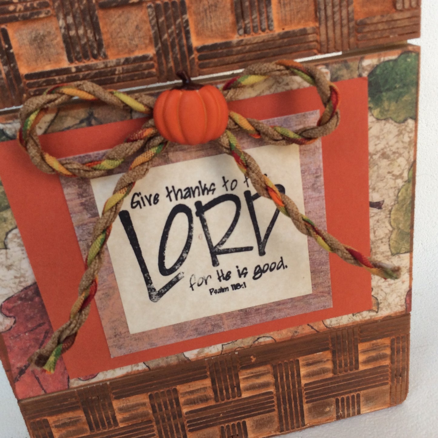 AGD Fall Decor - Give Thanks to the Lord Box Sign