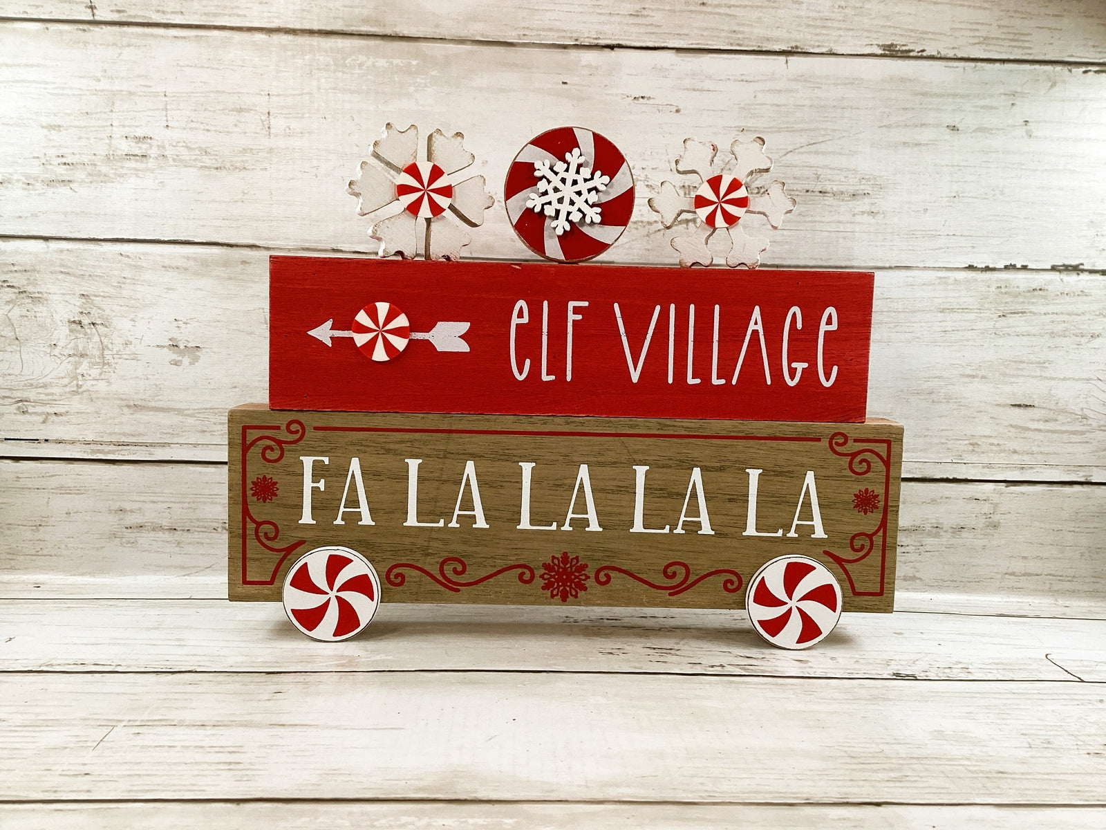 AGD Christmas Decor - Fa La La Sleigh Rides Elf Villages Signs